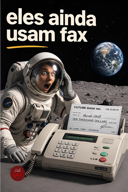 Capa do livro Eles ainda usam Fax!